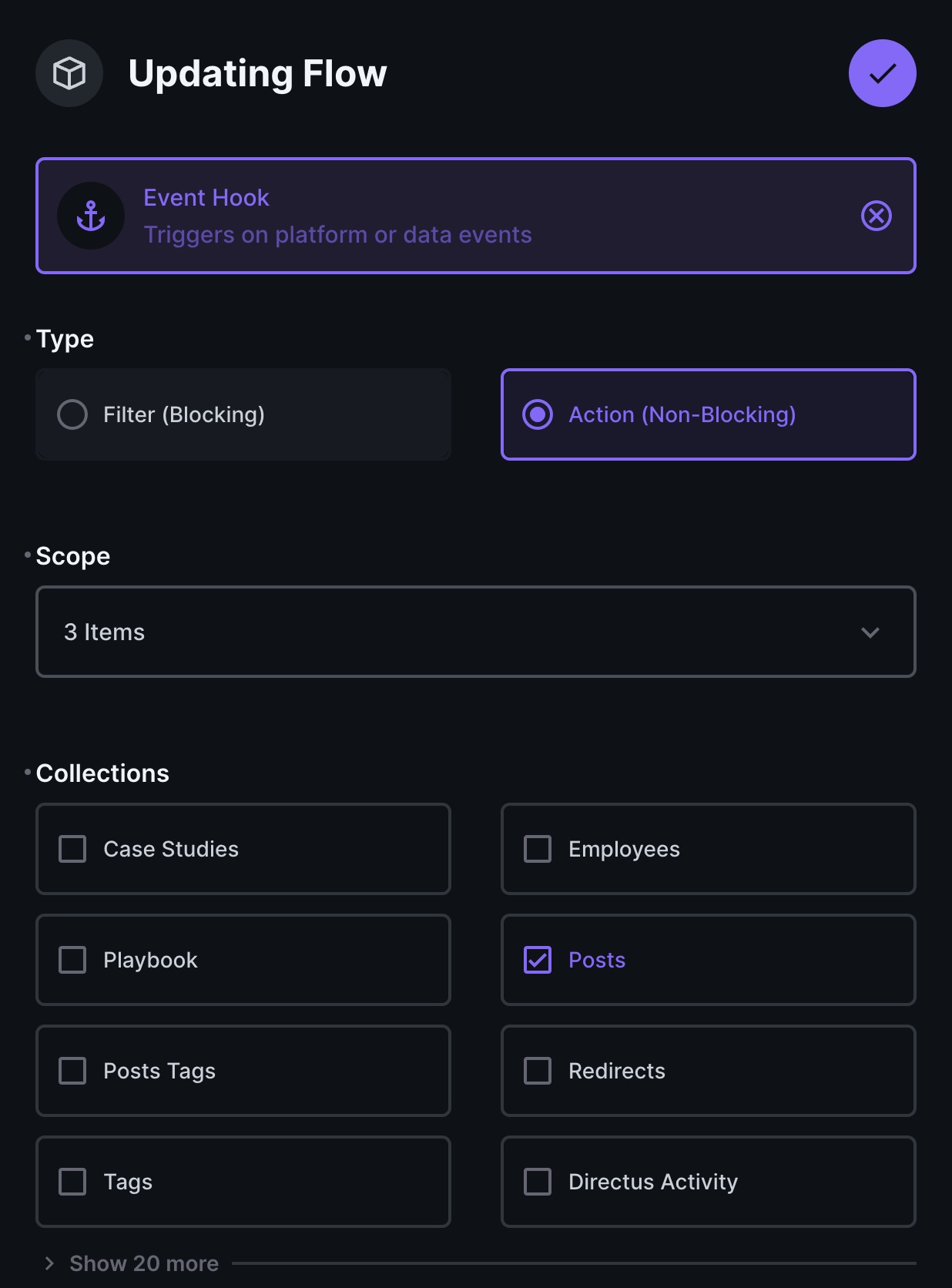 Configuring the flow trigger