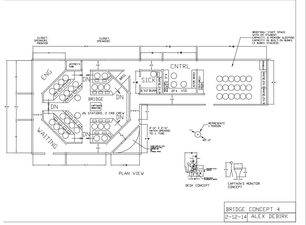 Open space, with sickbay and engineering